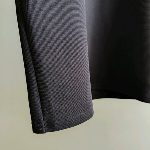Mini rib black dress used, slim fit with semi-open back
