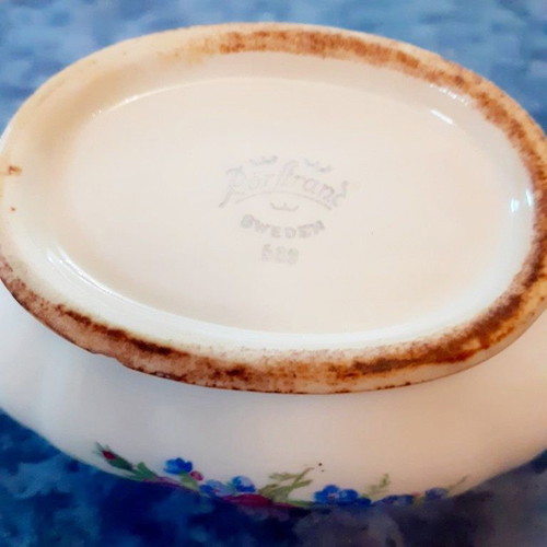 Vintage porcelain gravy boat RORSTRAND Sweden 1960
