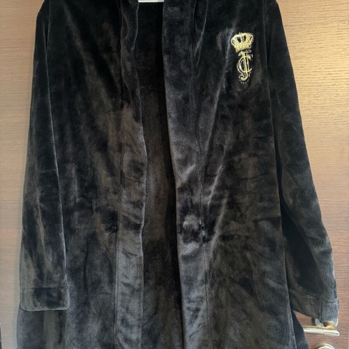 Juicy Couture robe black like new, women's size L