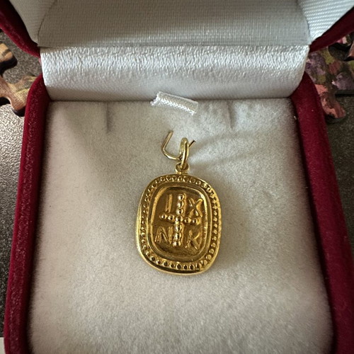 Konstantinato 14k gold pendant new, 2.56 grams