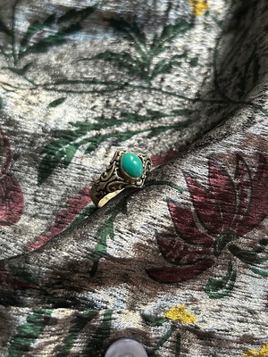Silver 925 ring like new with turquoise stone from Bali