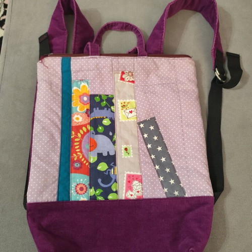Handmade backpack bag like new, multicolored