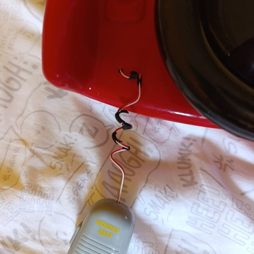 Toy used, not working with worn cable
