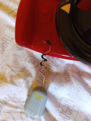 Toy used, not working with worn cable