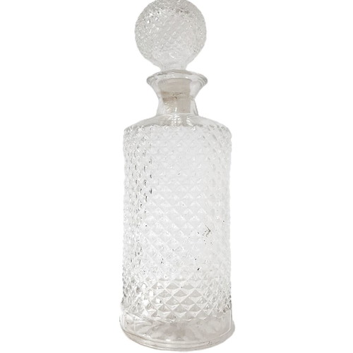 Vintage Diamond Glass Carafe 700 ml like new, lead-free