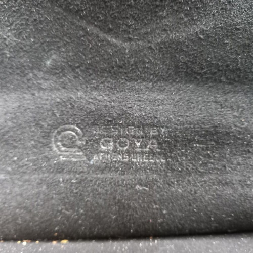 Goya vintage 1980s black suede women's evening shoulder bag used