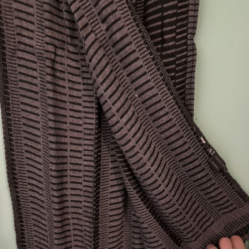 Armani Exchange unisex scarf used, grey with stripes