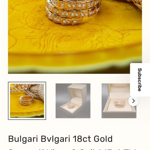 Bulgari Serpenti Viper 18k ring like new, size 17