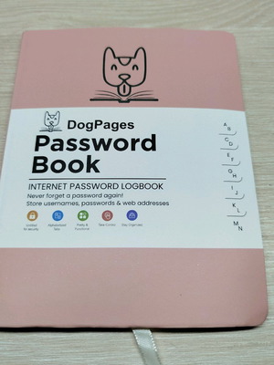 Password Book new, pink notebook for passwords with Xiaomi pen