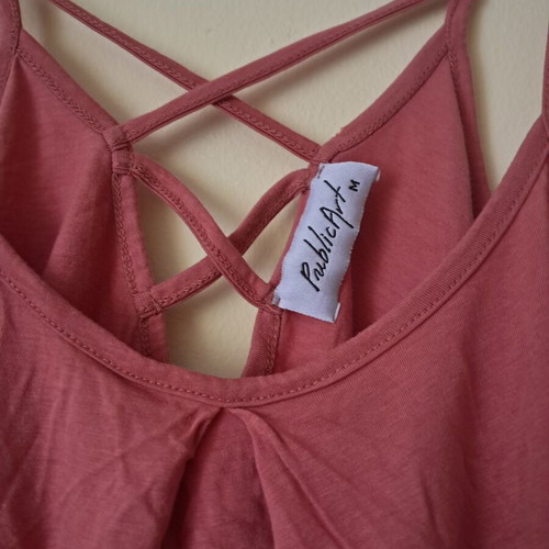 Women's camisole top used with back design, size M