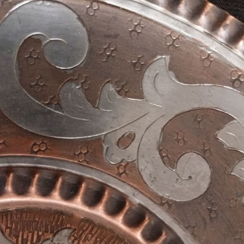Decorative copper wall plate like new, 25 cm, G. Papaioannou