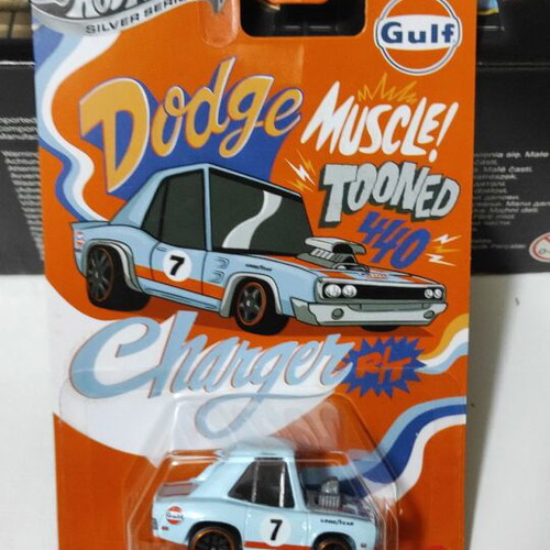 Hot Wheels 2025 Tooned *GULF* Silver series '70 Dodge Charger new