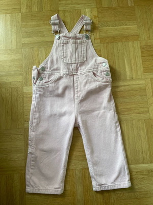 Pink denim overalls used, 12-18 months, Zara