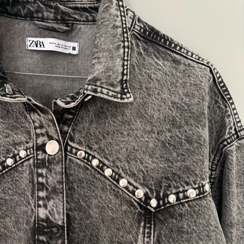 Zara denim jacket new, grey