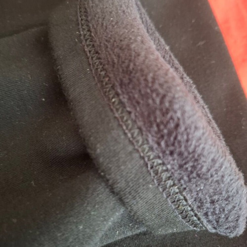 Black leggings with fleece lining used, size M