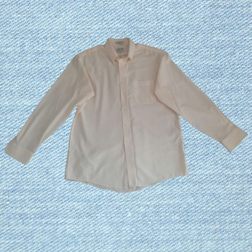 Arrow Usa 1851 men's dress shirt like new, size large, beige and white