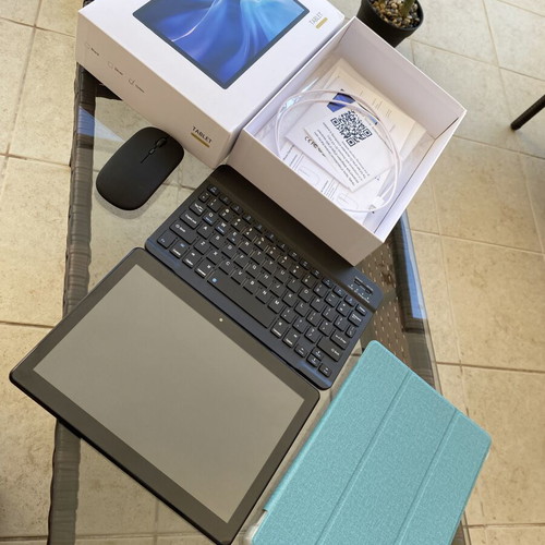 Tablet 10.1 TB02 Android with wireless keyboard and mouse, protective case