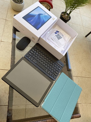 Tablet 10.1 TB02 Android with wireless keyboard and mouse, protective case