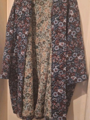 Women's coat new plus size blue multicolor