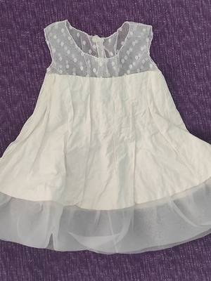 White baby dress new, up to 6 months