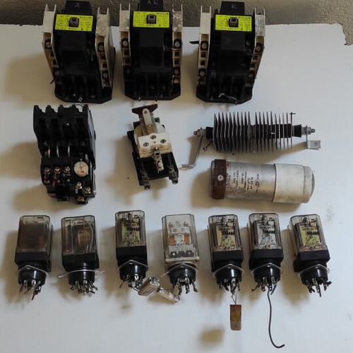 Electrical parts used from elevator control panel
