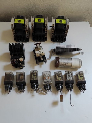 Electrical parts used from elevator control panel