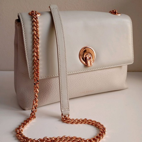 Ted Baker leather women's crossbody bag like new, ecru/blue