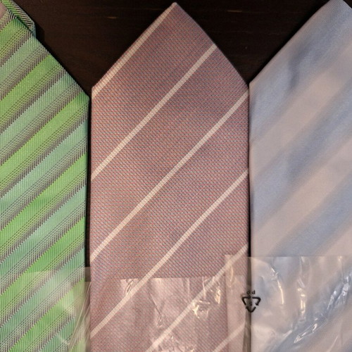 Romagnoli tie set of 3 new, 60% silk, spring colors