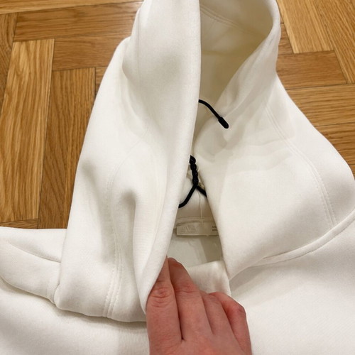Zara white unisex hoodie sweatshirt, size L