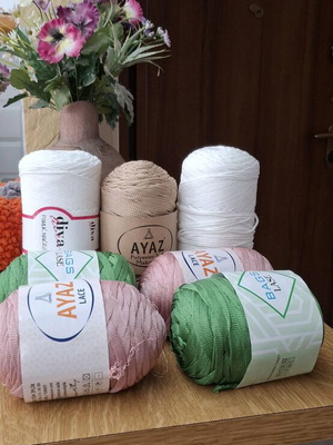 Νήματα για τσάντες καινούργια, σετ 7 τεμαχίων