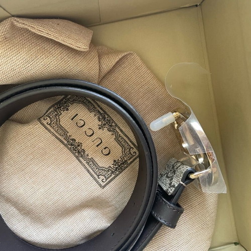 Ζώνη Gucci γυναικεία αυθεντική ολοκαίνουργια, μέγεθος 85, μπεζ
