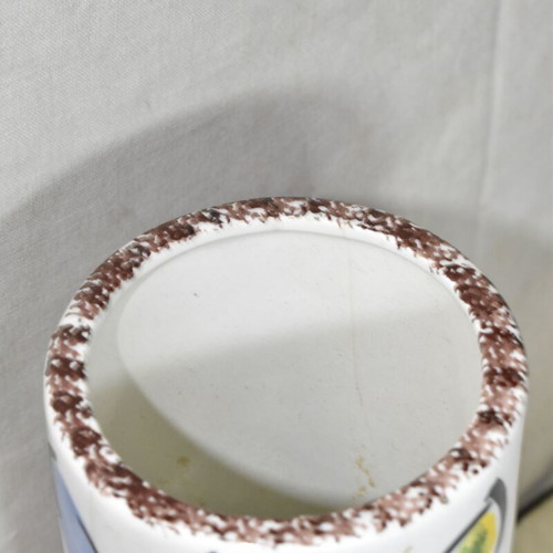 Antique Vase used with Impressive Floral Design and Small Cracks