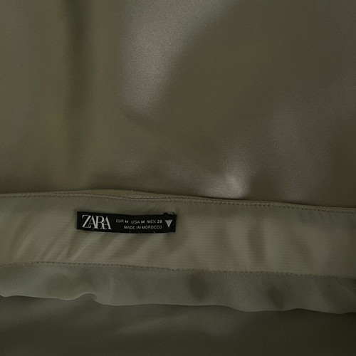 Zara satin strapless top size M used, sage green