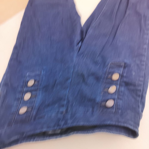 Zara Basic dark blue jeans with buttons used, slim fit