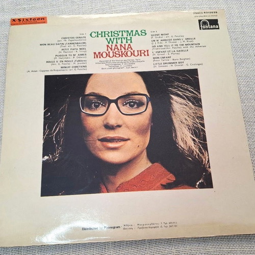Nana Mouskouri Christmas with Nana Mouskouri LP, folk