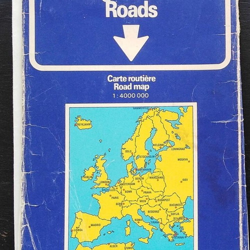 Europe road map used Kümmerly & Frey