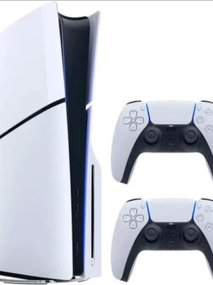 PlayStation 5 Slim Disc Edition with 2 DualSense controllers and Gran Turismo 7 like new