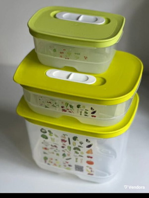 Tupperware smart cooling containers set of 3 new, 1.8L 800ml 375ml