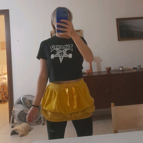 Miss Sixty balloon skirt new, yellow, size S