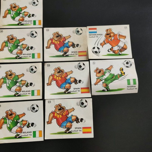 Chupa Chups Football '94 collectible sticker cards used, pack of 12