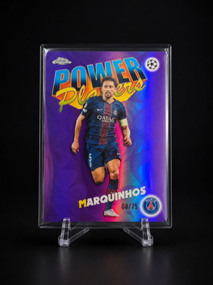 Topps Chrome UCC Marquinhos Power Players PSG Purple Numbered 08/75 New