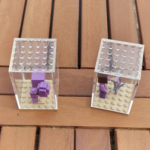 Minecraft LEGO minifigures in display box