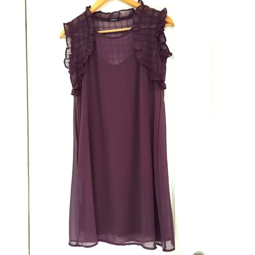 Motivi dress S plum purple elegant layered dress like new