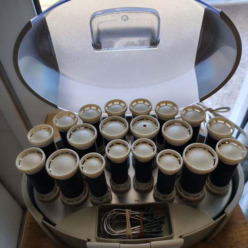 Vintage Heated Hair Rollers used for Long-Lasting Curls