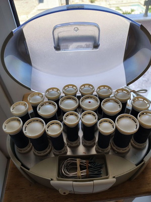 Vintage Heated Hair Rollers used for Long-Lasting Curls