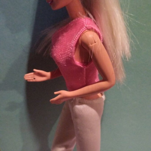 Barbie vintage doll blue eyes used with eyebrow defect