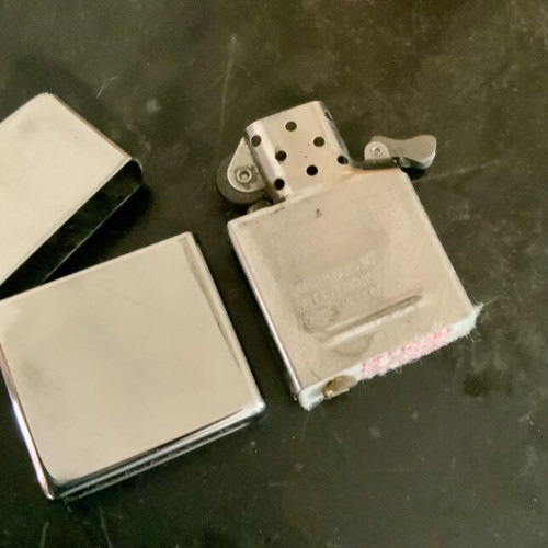 Zippo High Polished Chrome lighter used with original box