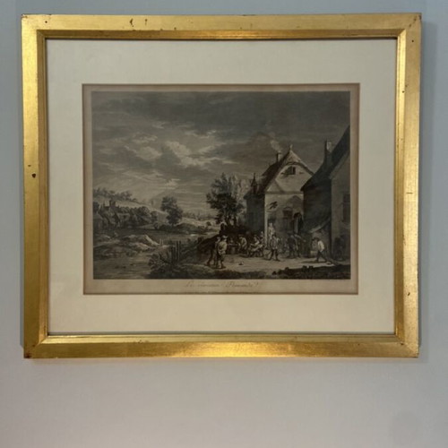 La Récréation Flamande 1774 chalcography by D. Teniers