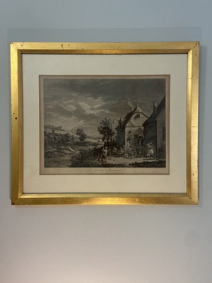 La Récréation Flamande 1774 chalcography by D. Teniers