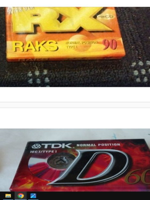 Audio cassettes new, pack of two sealed blank tapes